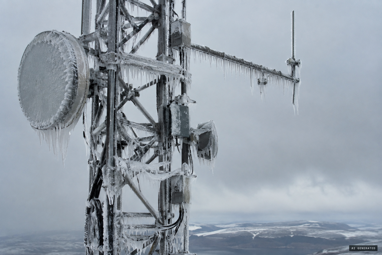 Icicles on the summit mast, one of the theories offered