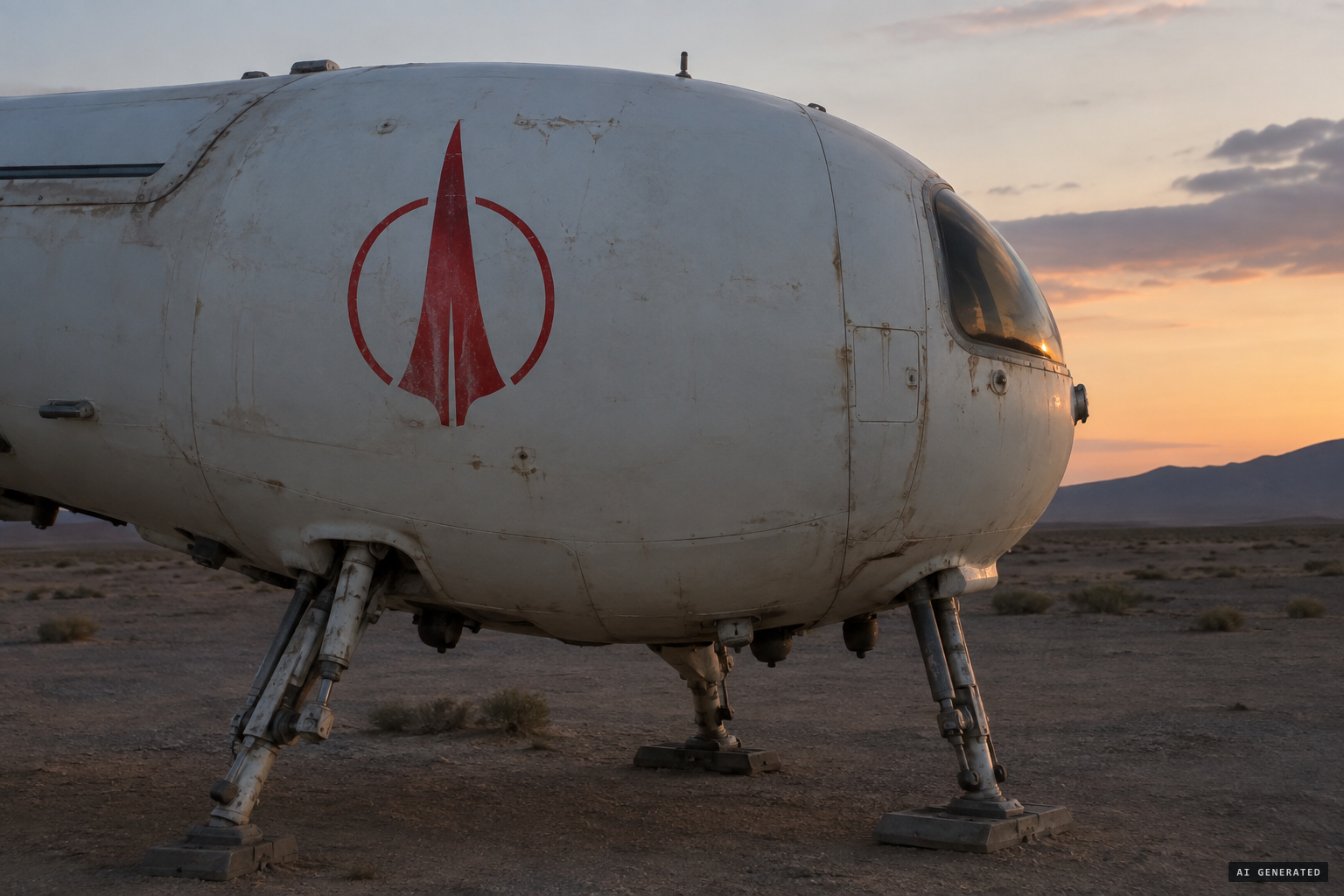 Red lettering on the side of the object