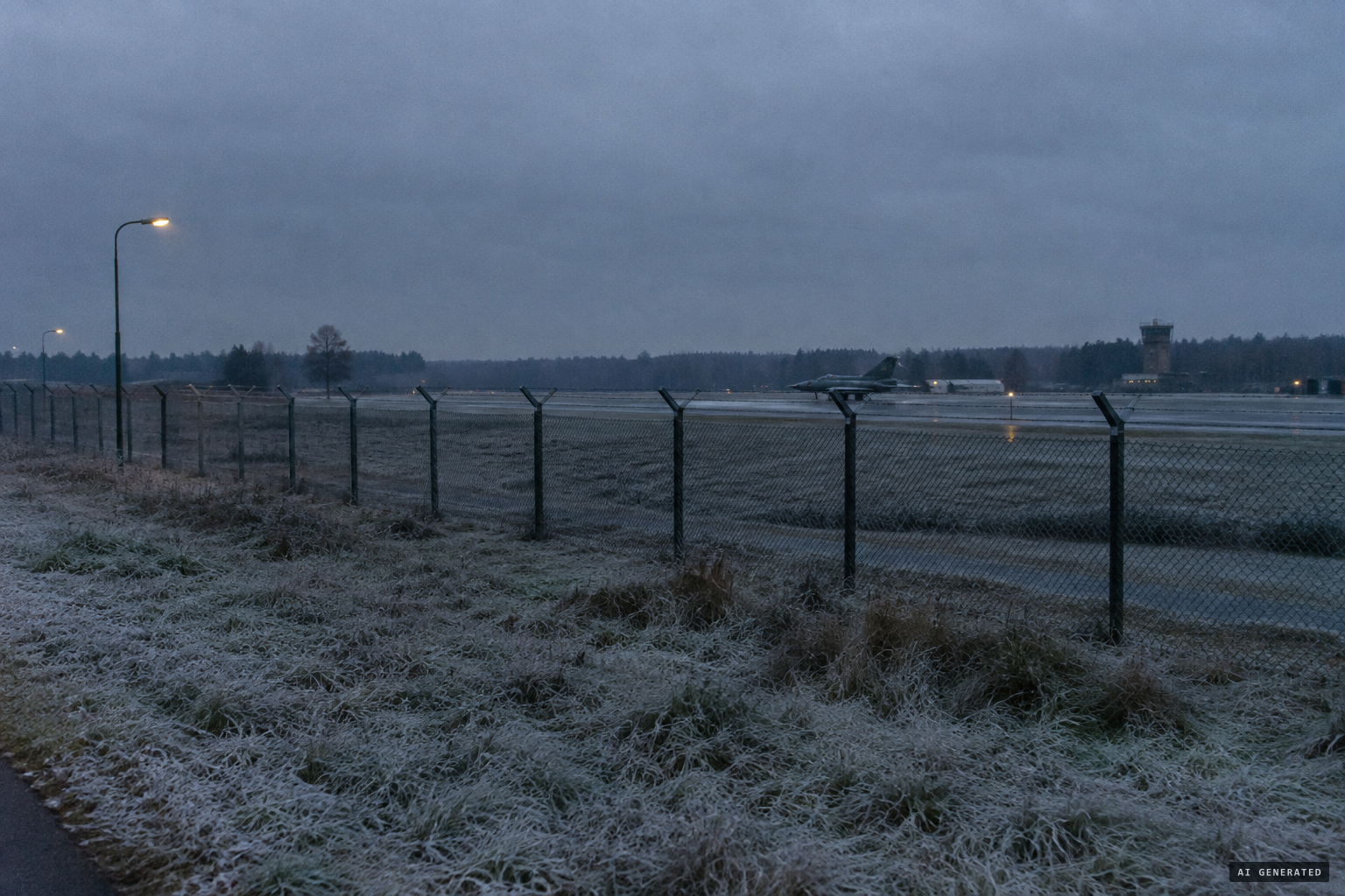 A cold February night, minus one degree under full overcast