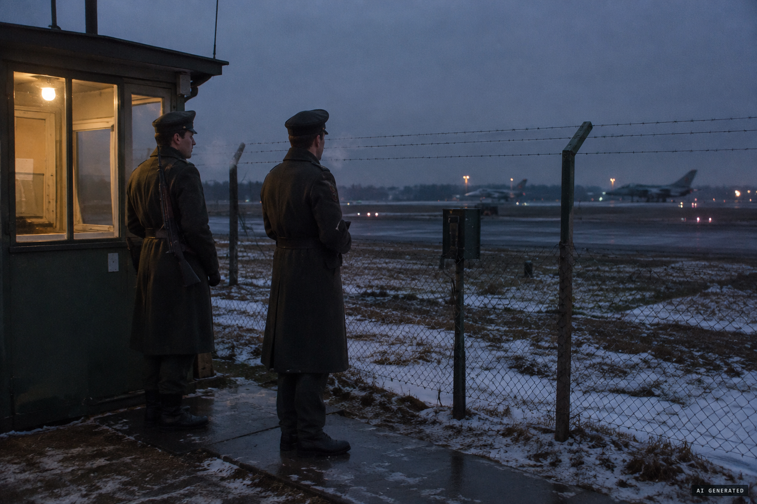 Guards of 10 Squadron on the night shift