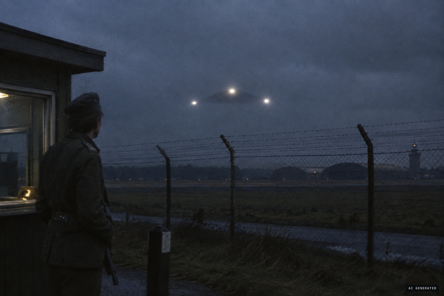 At Post A, three bright white lights appear