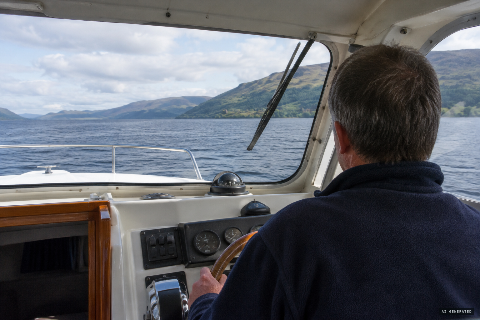 Marcus Atkinson, skipper with about 18 years on Loch Ness