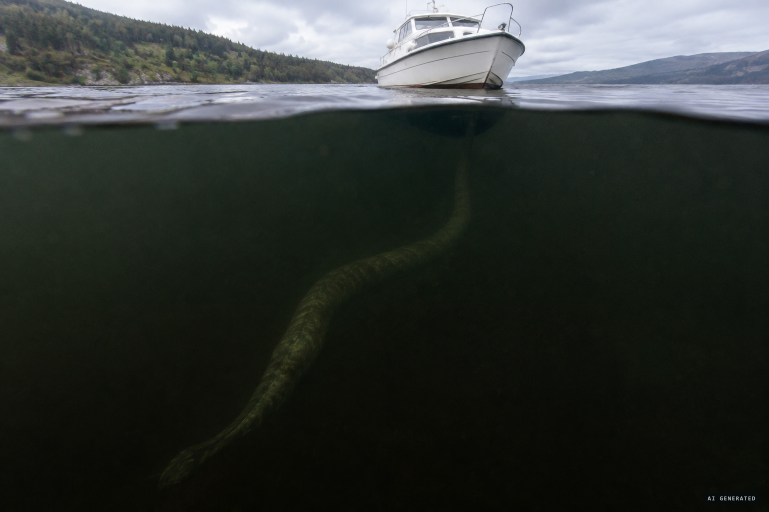 It seemed to follow the boat for about two minutes