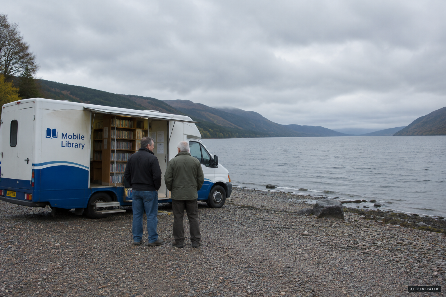 Reporting it to Nessie hunter Steve Feltham at Dores beach