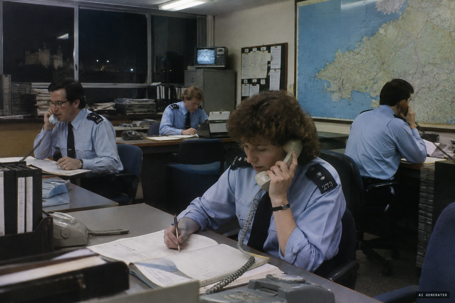 Calls flood the police between six and seven o'clock