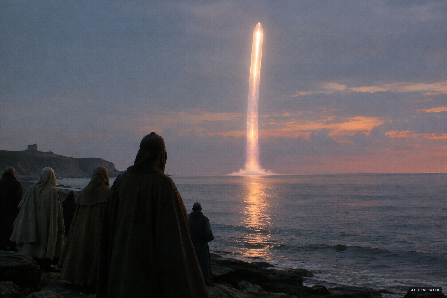 Later UFO retellings have the dragon rise from the sea and vanish into the sky