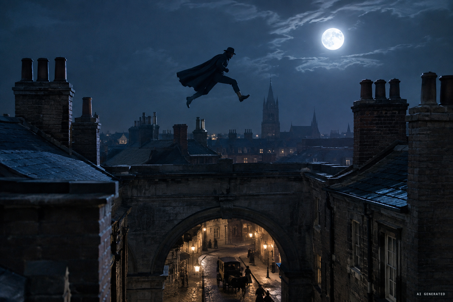 Later retellings: leaps of 20 feet and clearing the arch