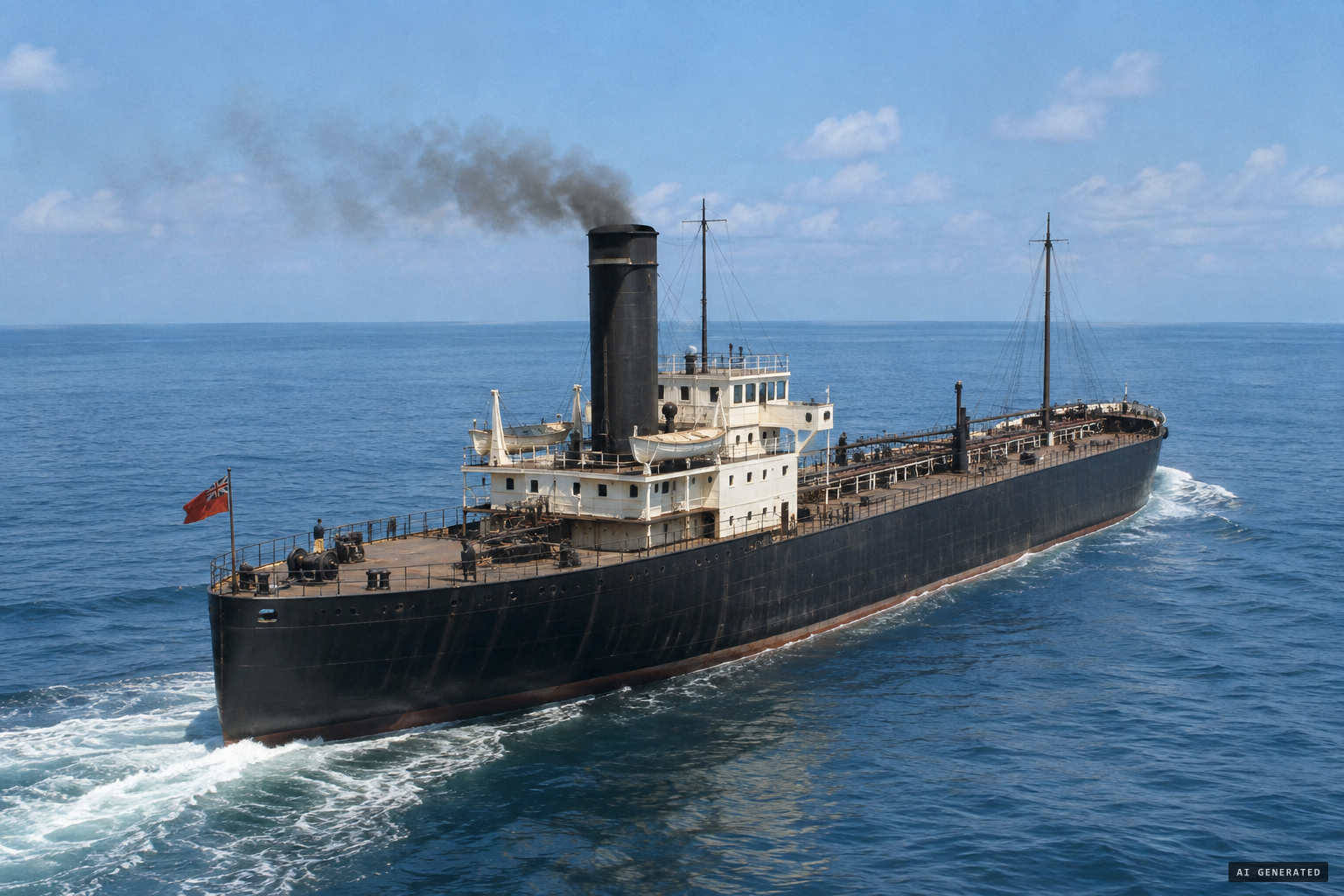 The Cities Service oil tanker SS Watertown at sea