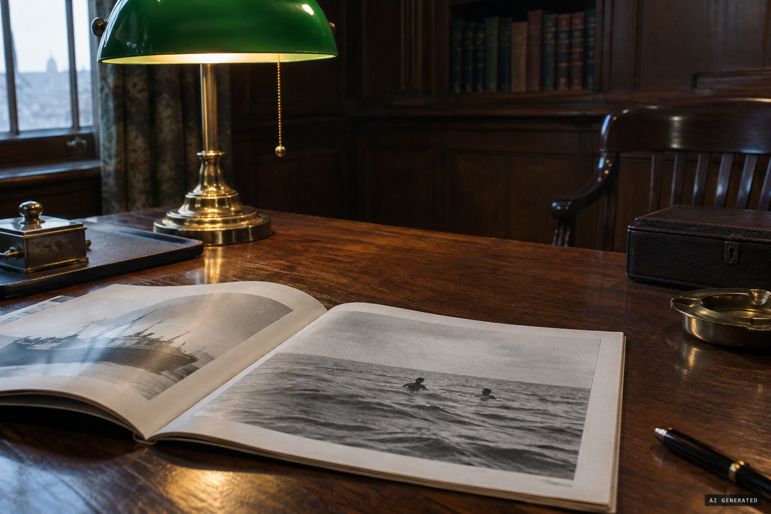 The photo surfaces in the Cities Service in-house magazine