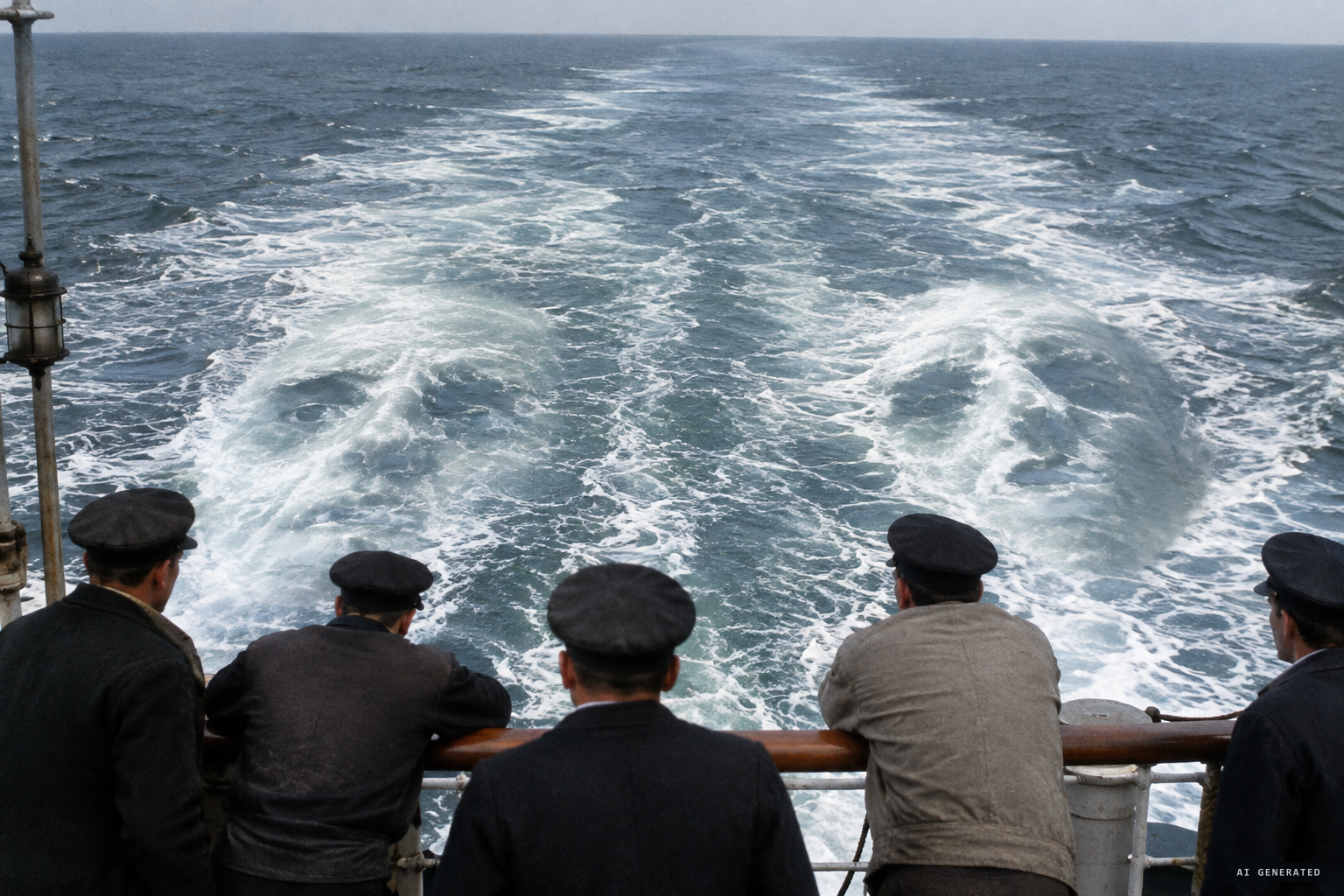 Over several days the crew see the faces following in the foam