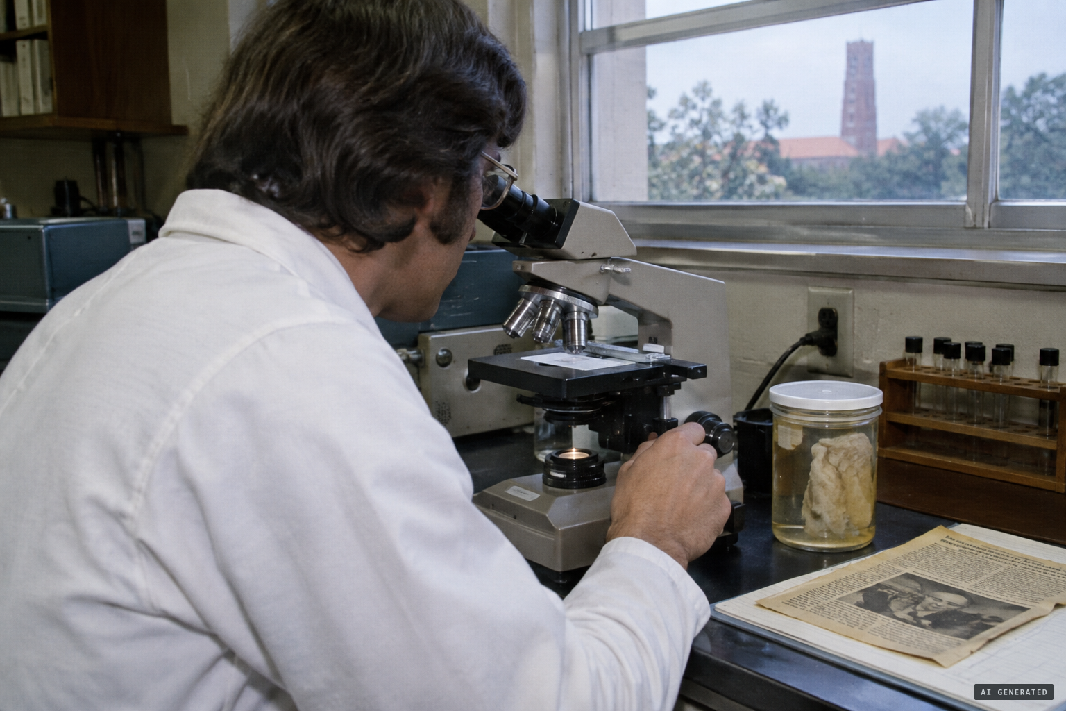 Gennaro studies the old sample and calls it an octopus