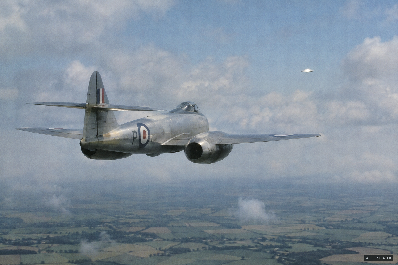 A Meteor pilot near Tangmere reports a saucer