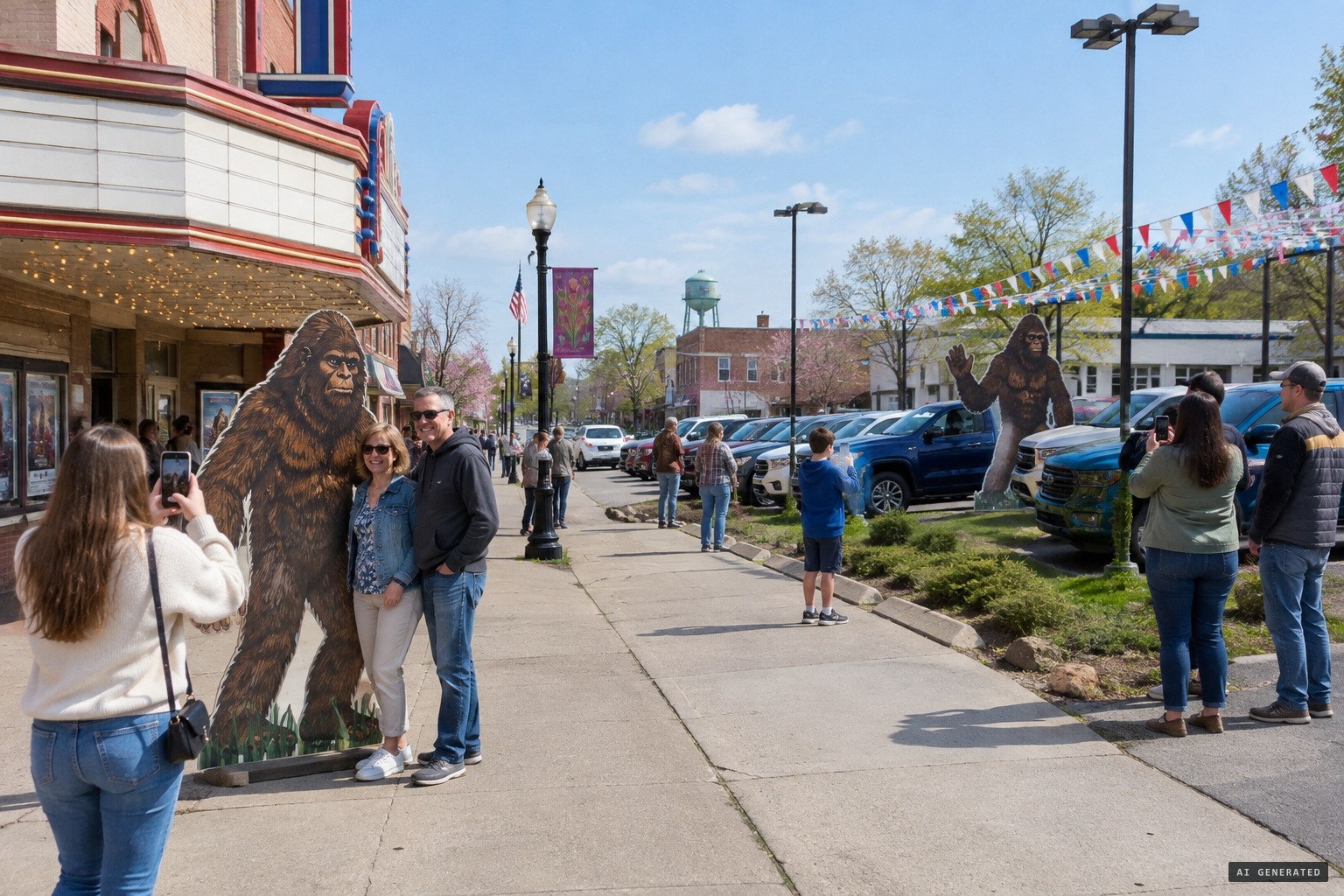 The town laughs it off with Sasquatch jokes