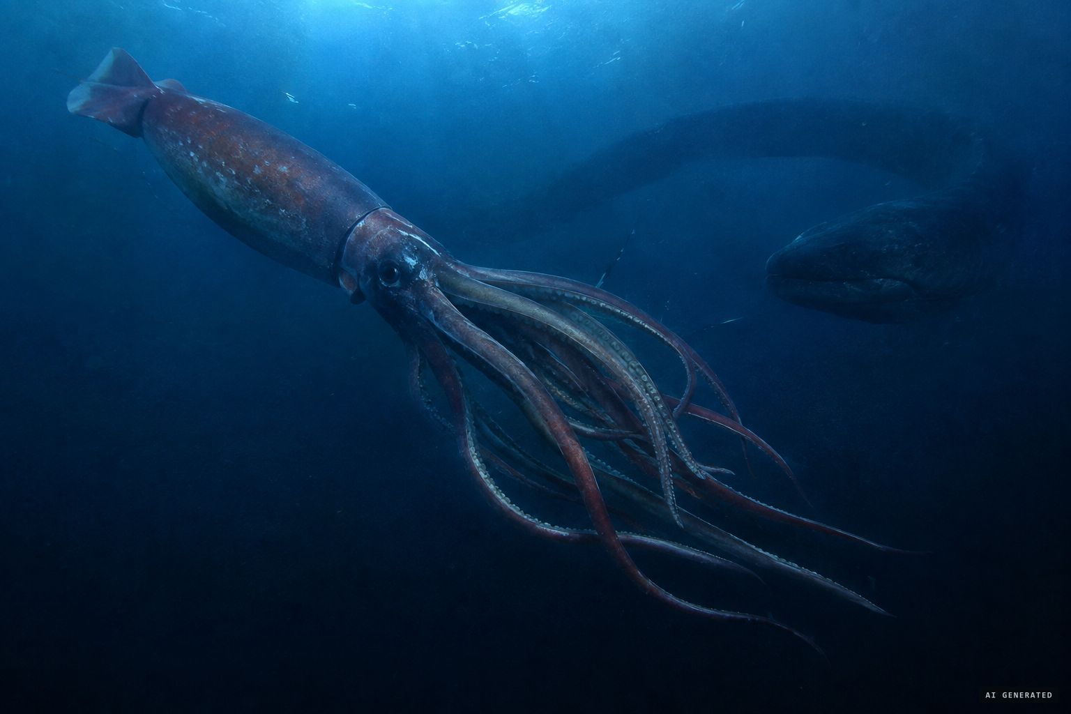 Other candidates: a giant squid, or Heuvelmans' giant 'super-eel'