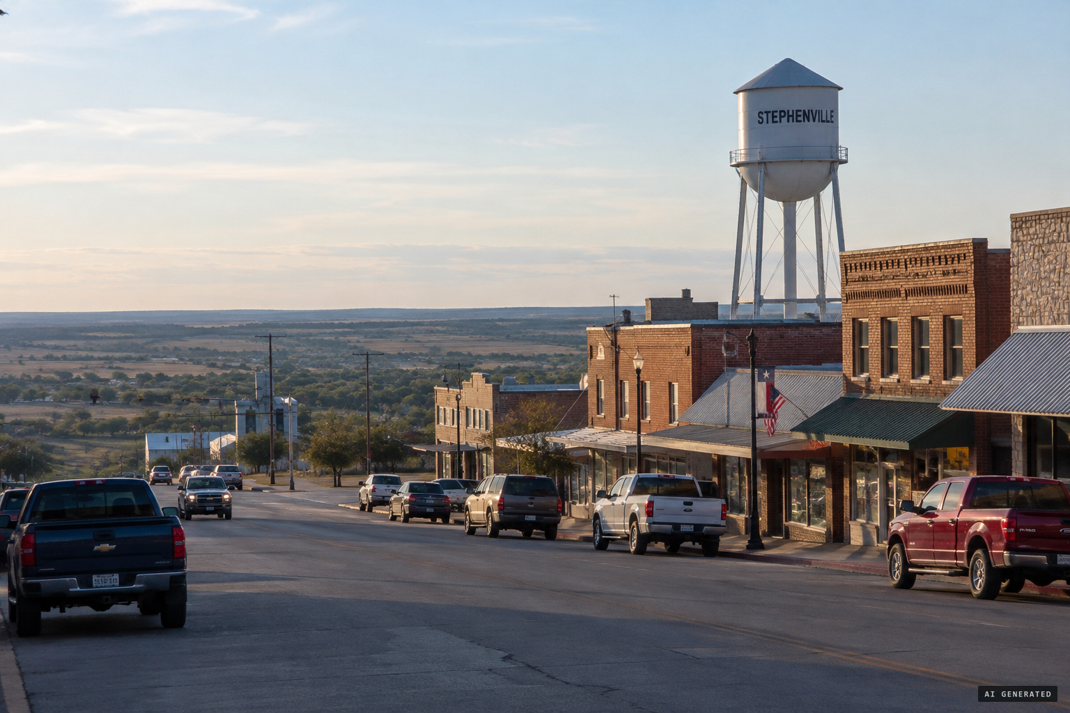 Stephenville, a town of about 17,000 in Erath County, Texas