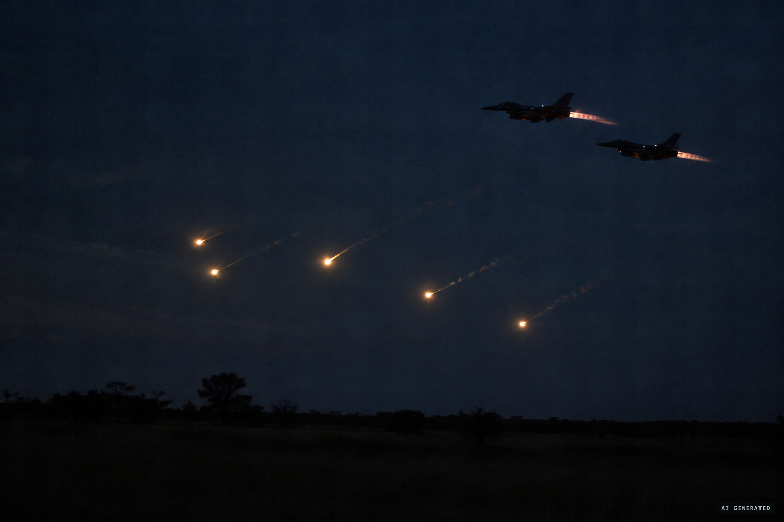 Skeptics argue the lights were F-16 flares and afterburners