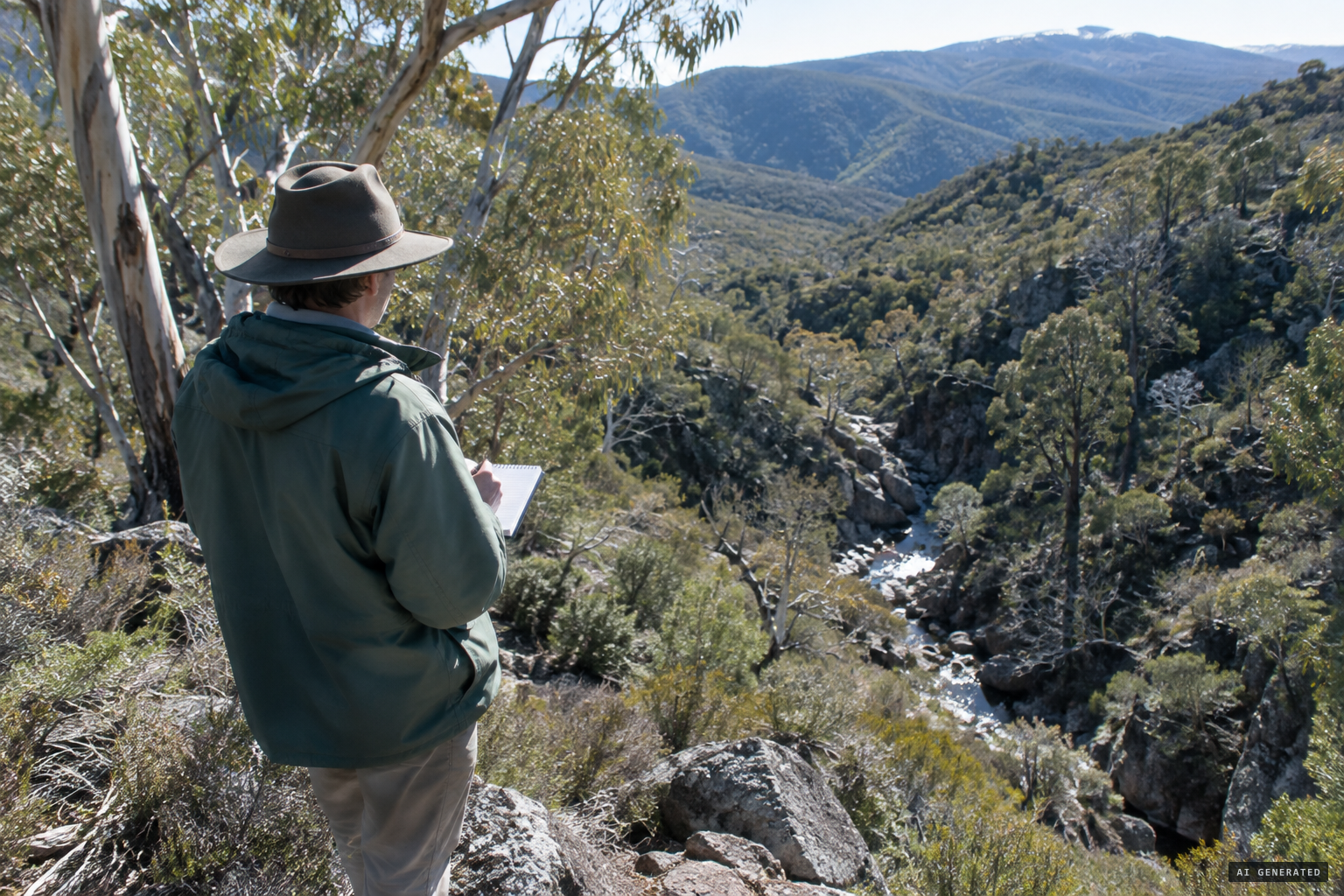 Tim the Yowie Man visits the site, unable to rule out a hoax