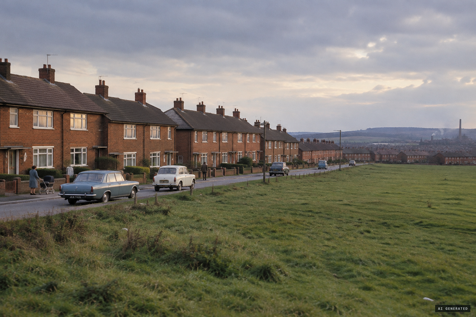 Bentilee, the vast council estate beside open fields