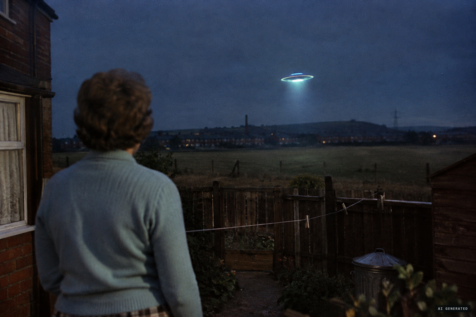 Mrs Bowen sees the saucer change colours, red, greenish and blue