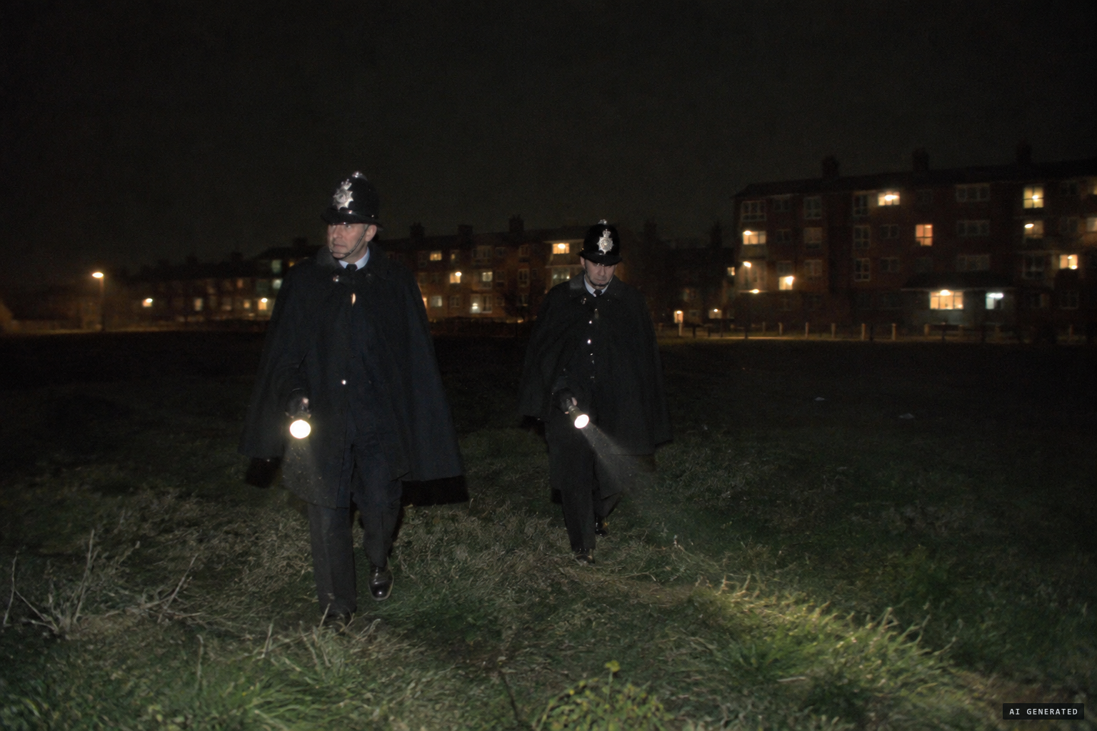 Police walk the fields and find nothing