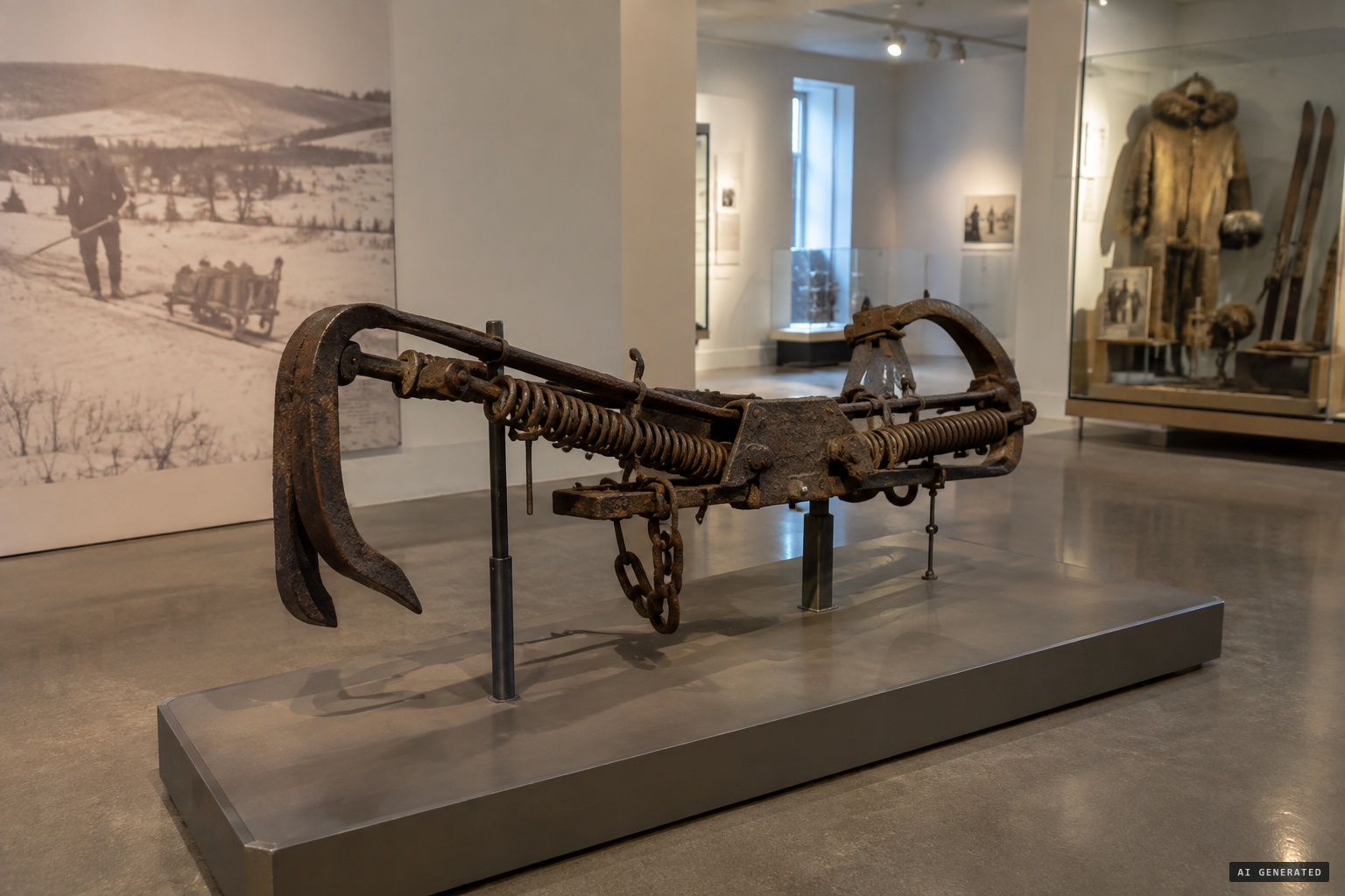 The 1894 trap, preserved at the Jämtland County Museum, Jamtli