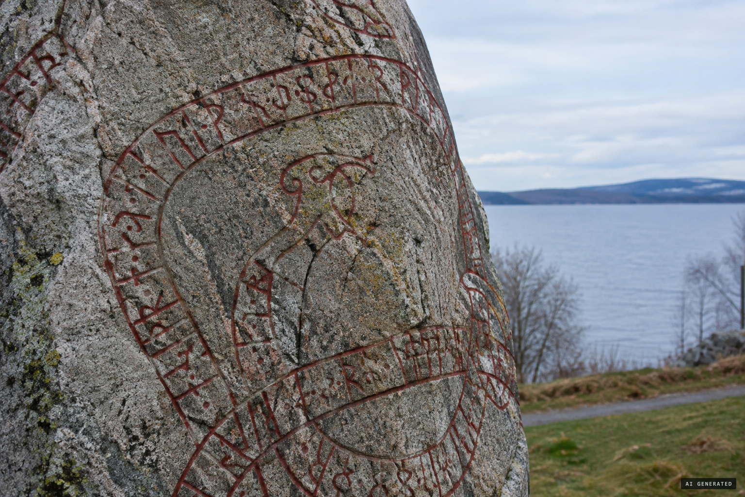 The serpent carved on the Frösö Runestone, perhaps misread as a monster