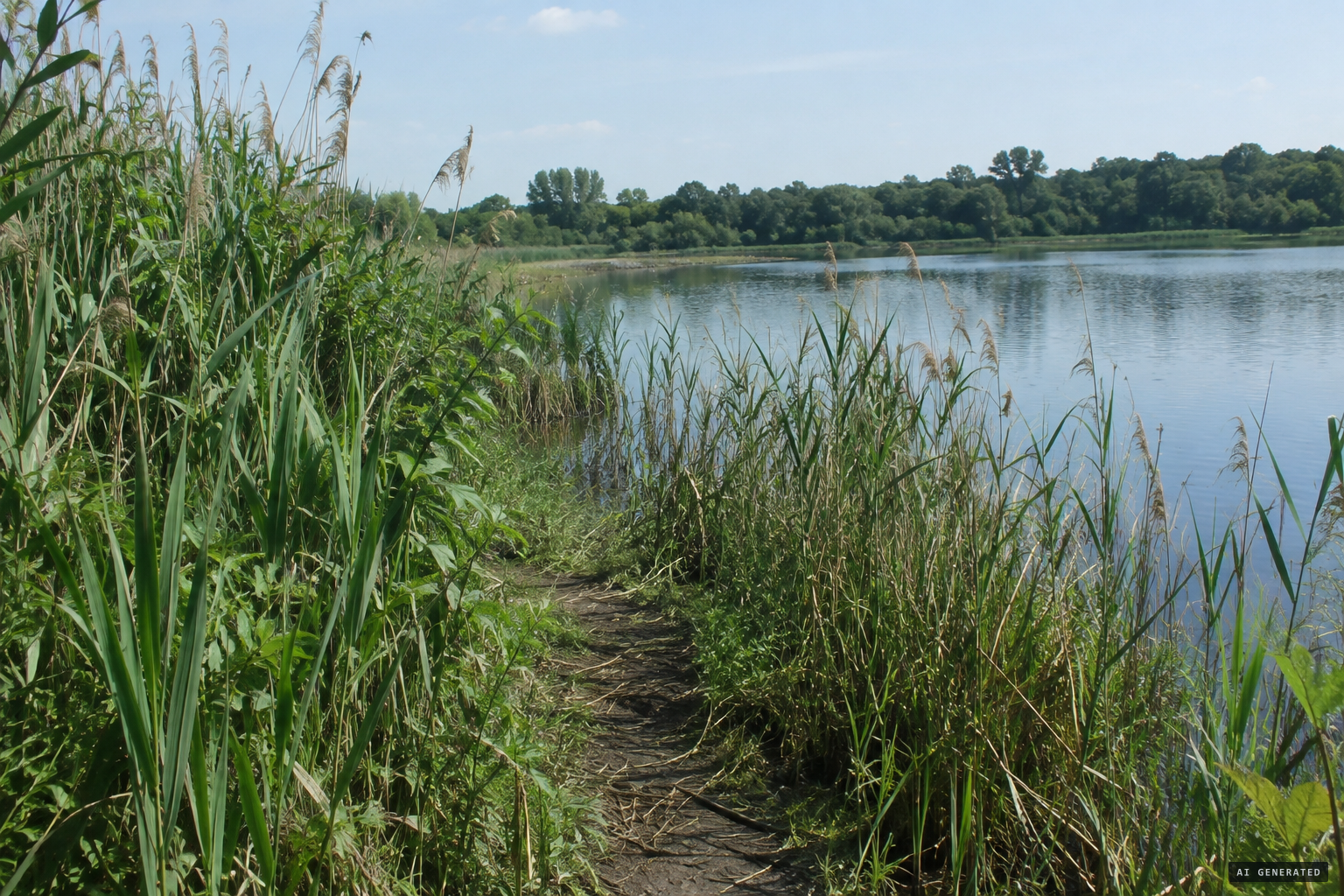 She follows the reed trail toward where it had been, and finds nothing