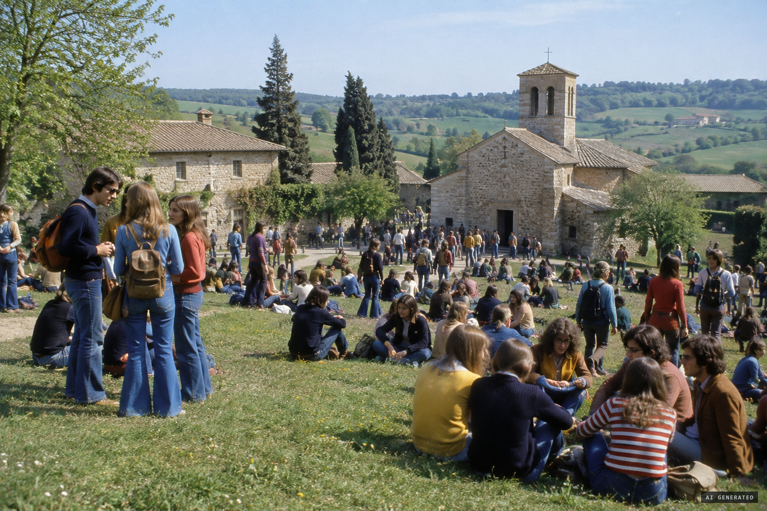 The Taizé Community near Cluny, where thousands of young people gathered in 1972