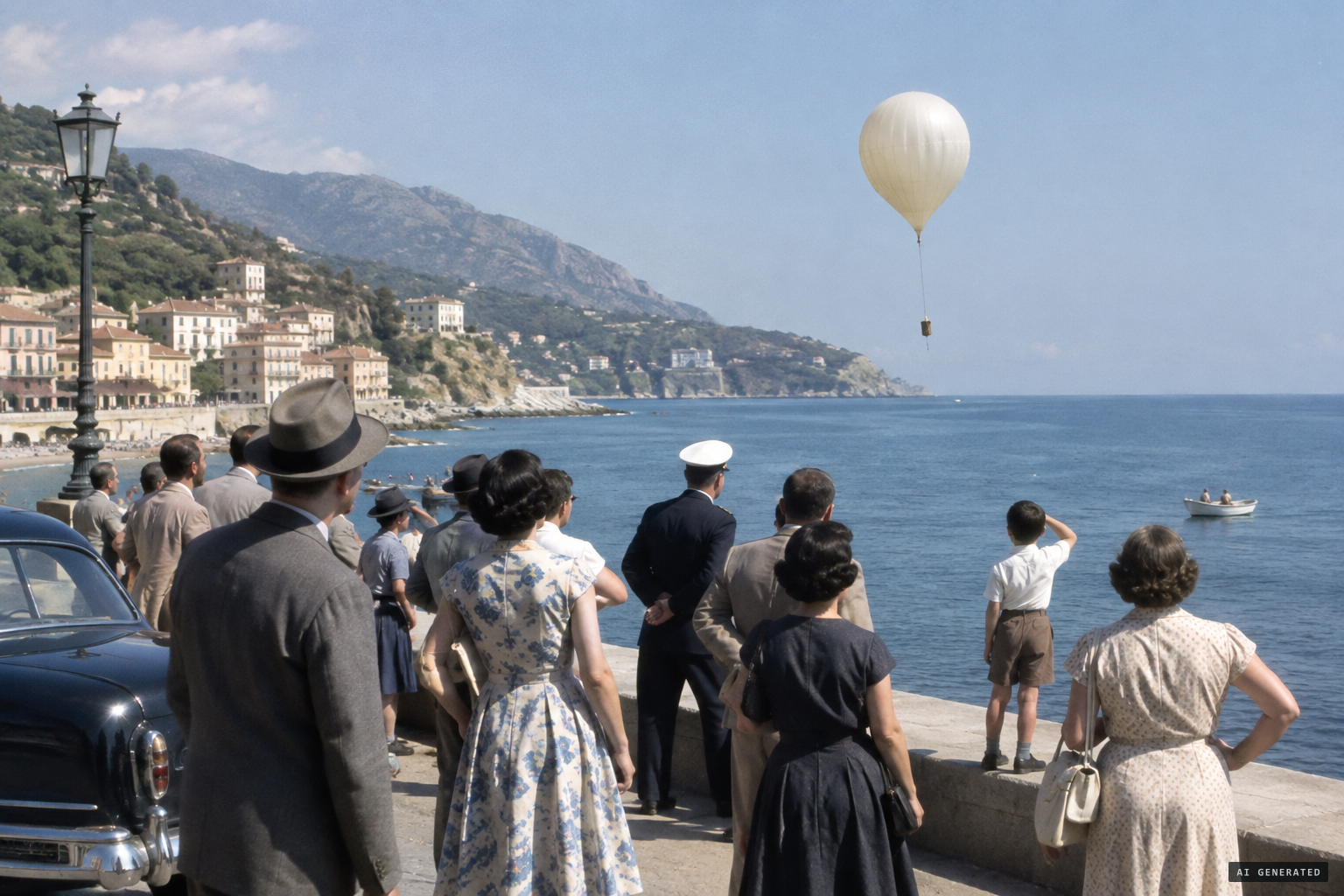 The witnesses saw something drift down; weather balloons, most likely