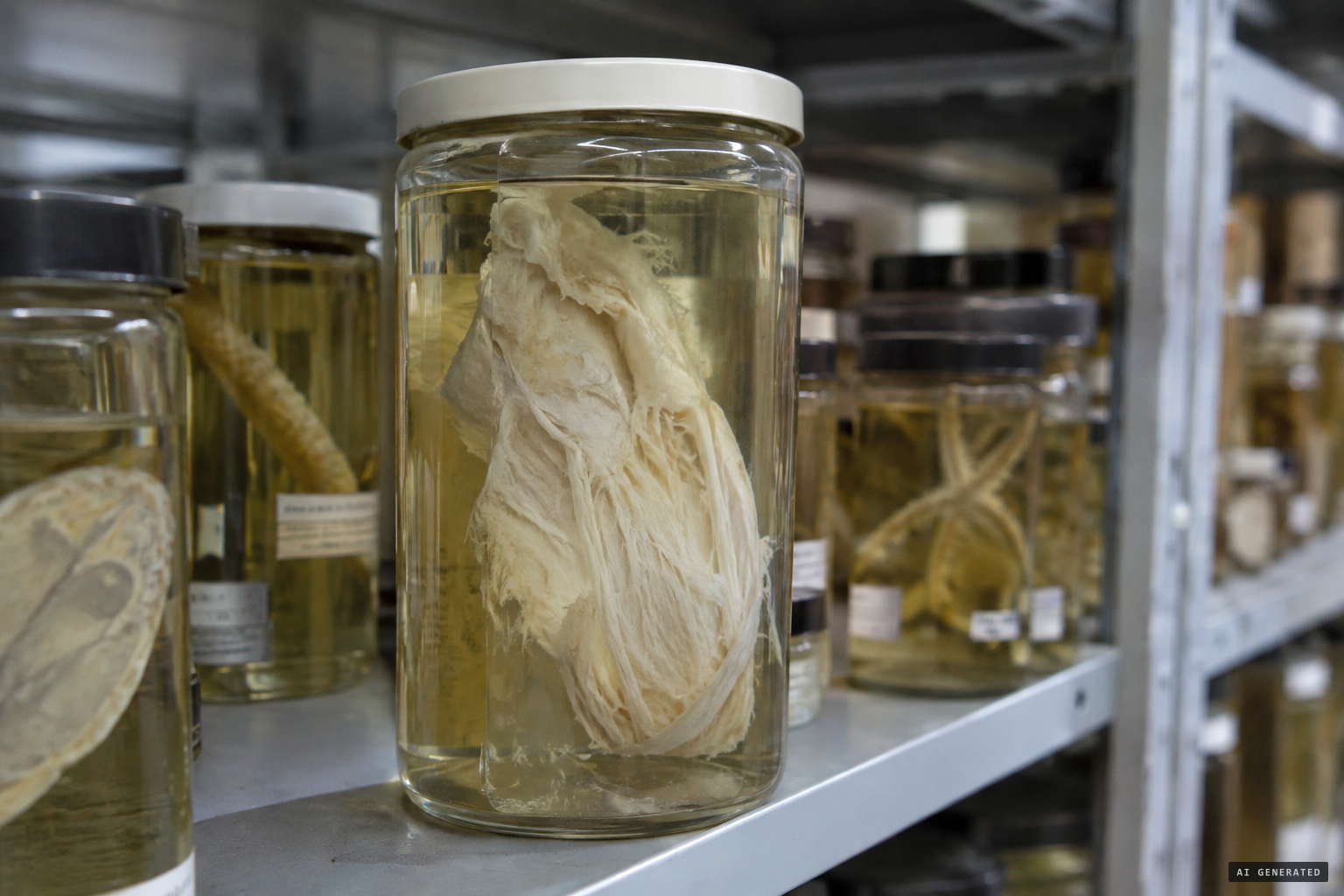 A piece of the West Coast Monster survives in a jar at the museum