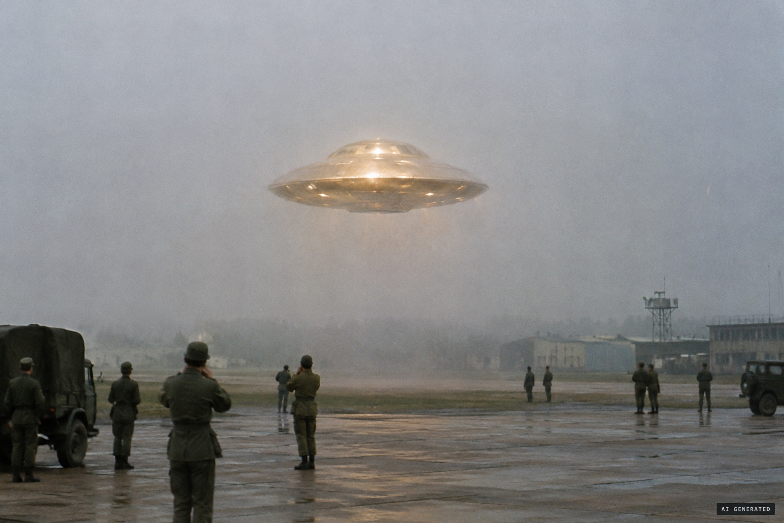 The object rises from the runway to 150 to 200 metres