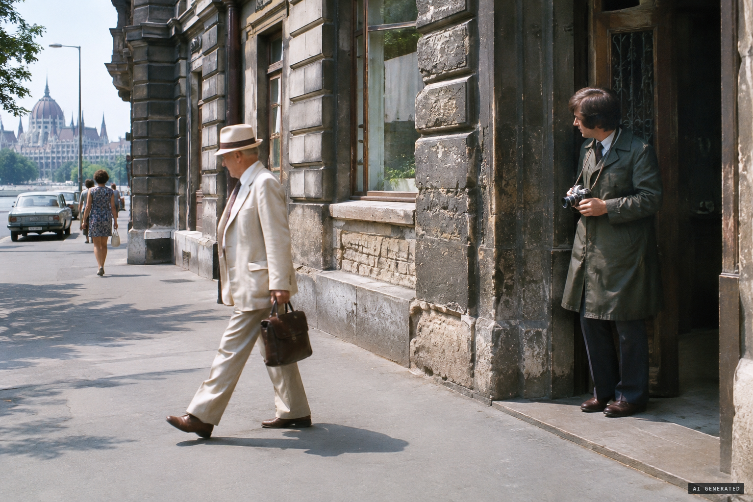 State security keeps Keviczky under surveillance during his 1975 visit