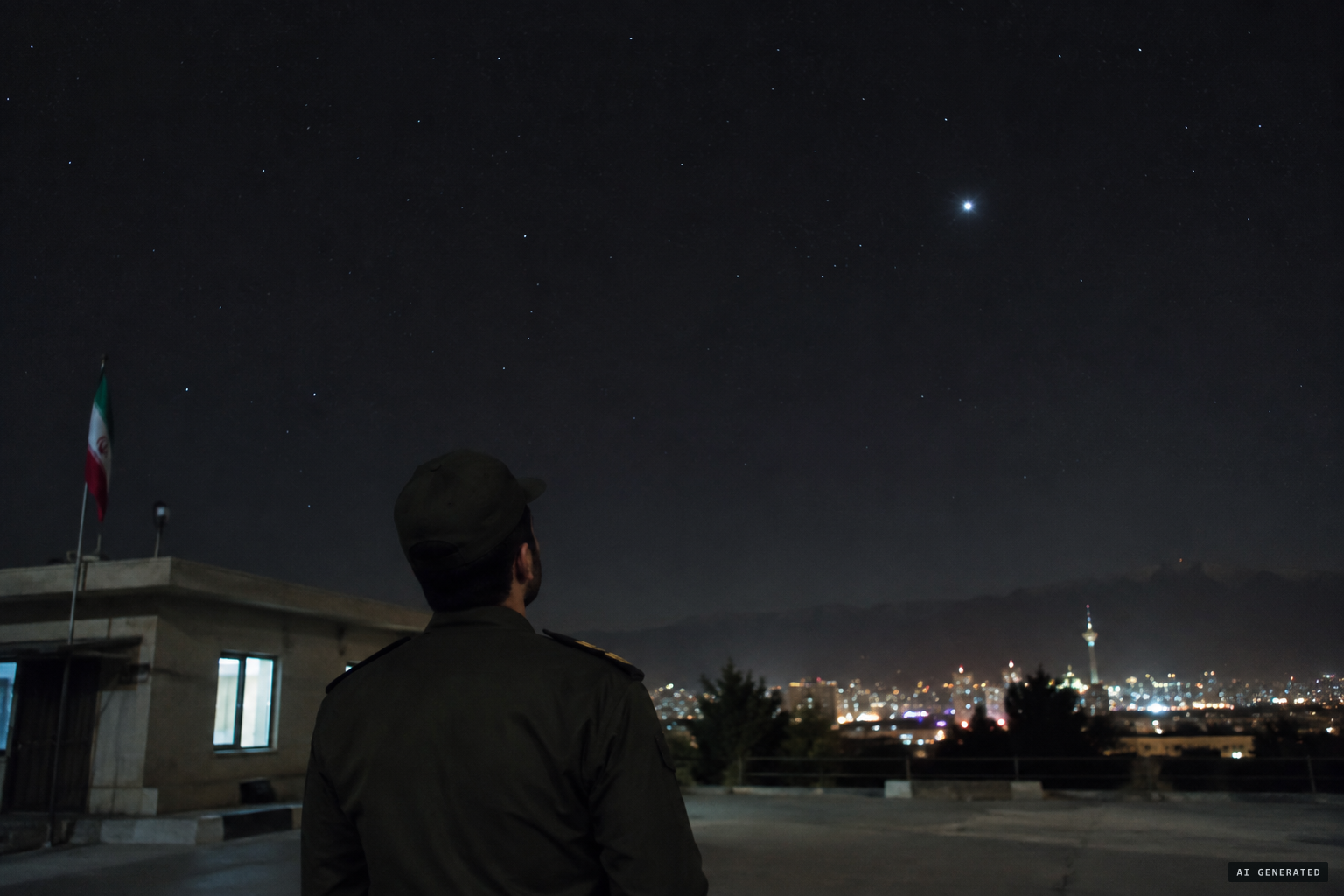 The duty officer sees an object like a star, bigger and brighter