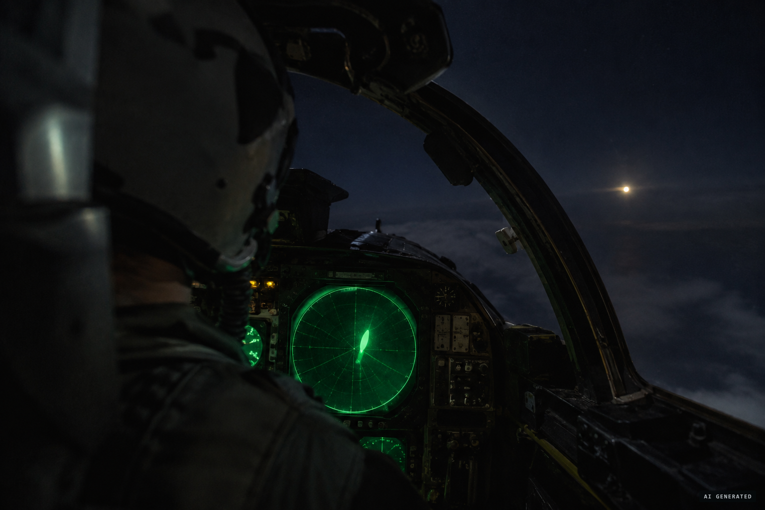 The backseater locks on at 27 nautical miles, a return comparable to a 707 tanker