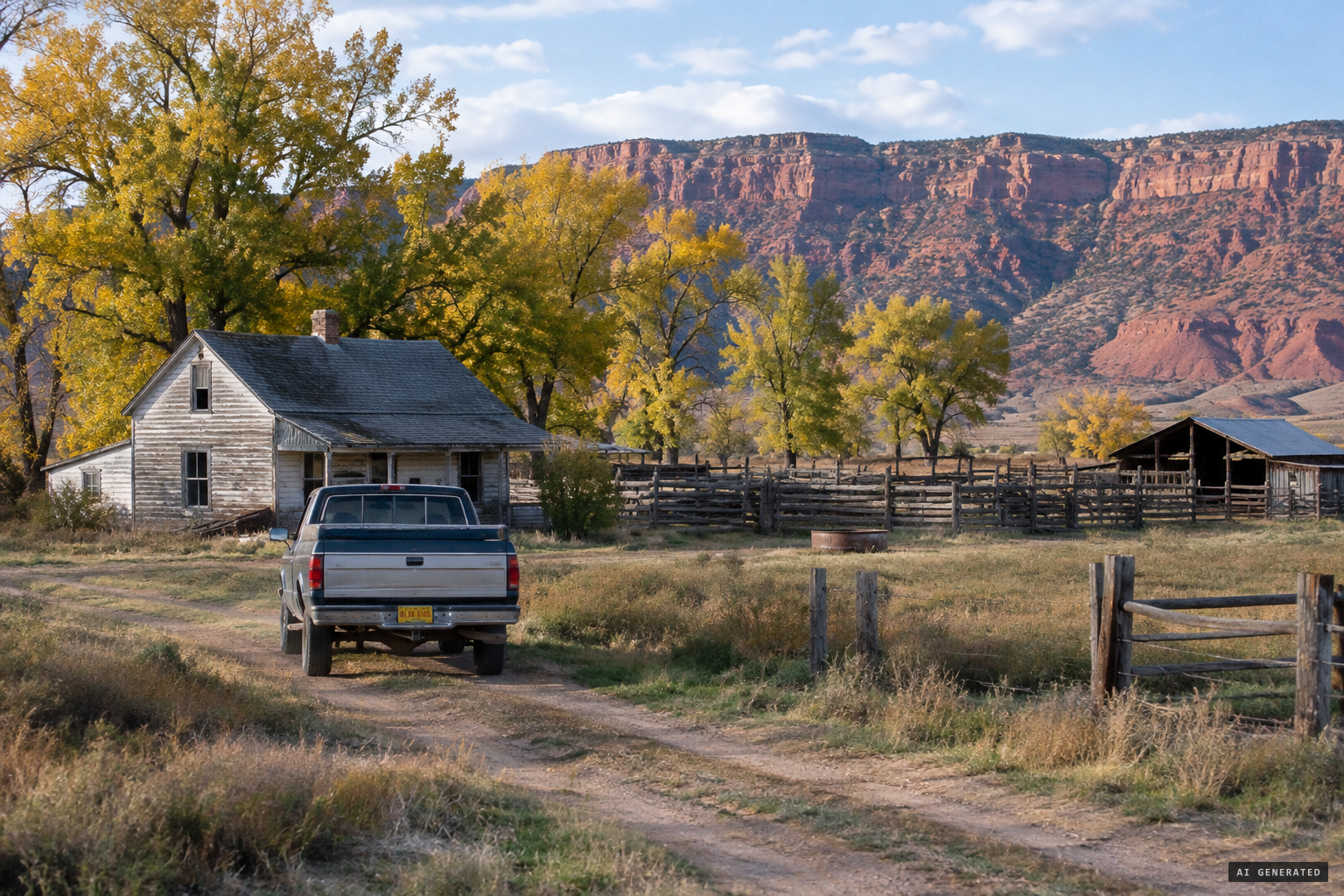 The empty homestead the Sherman family bought in the autumn of 1994