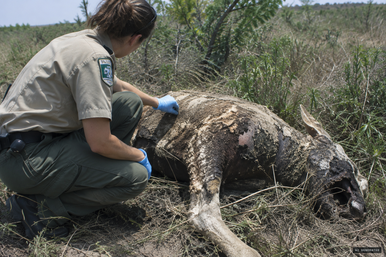The biologist's verdict: sarcoptic mange, and wear gloves to move it