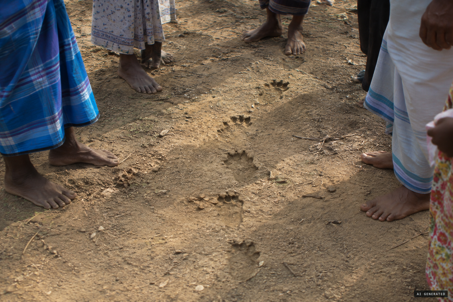 Villagers say they stumbled upon footprints left behind