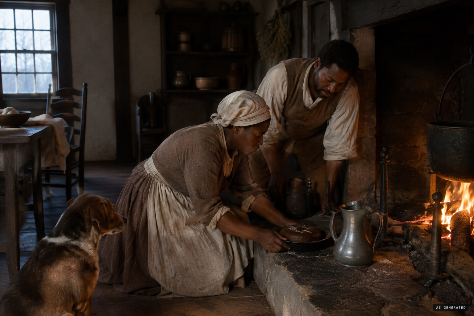 Tituba and John Indian bake the witch cake