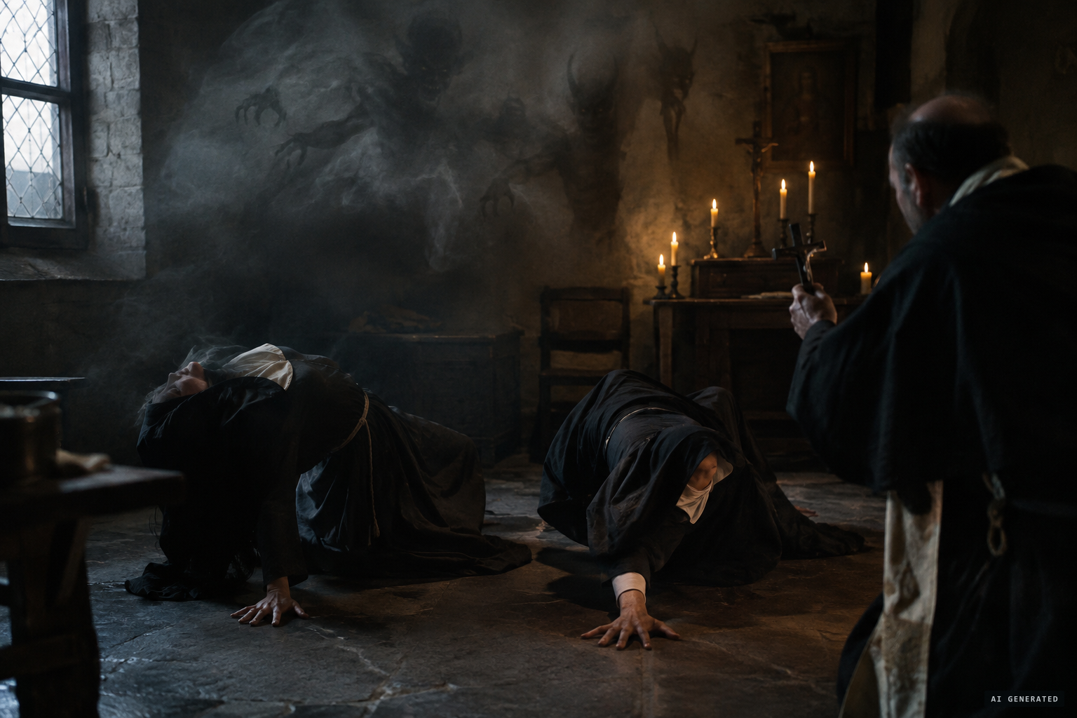 The demons give their names: Beelzebub, Verrine, Leviathan, Asmodée
