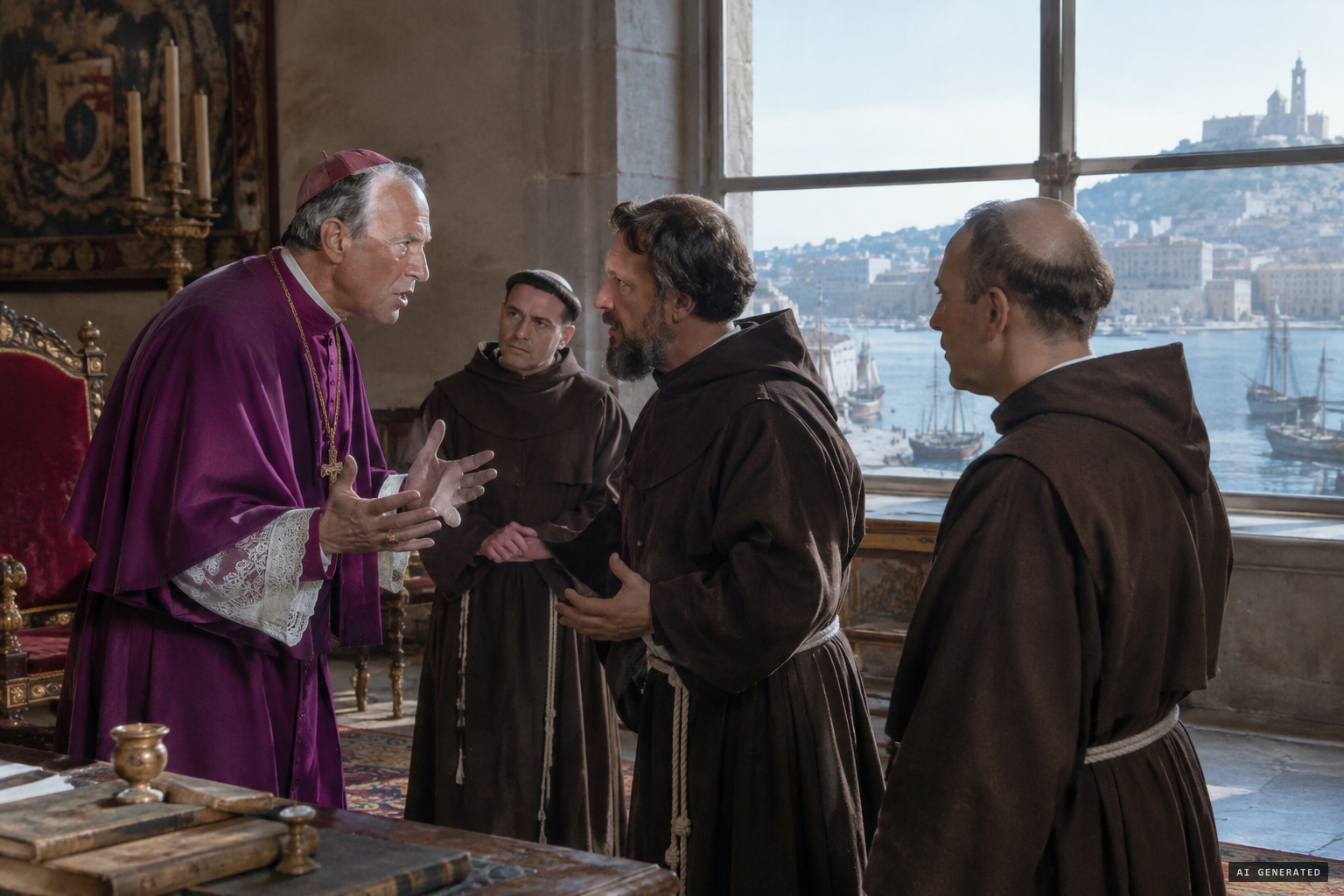 Marseille, its bishop and the Franciscans stand by Gaufridy