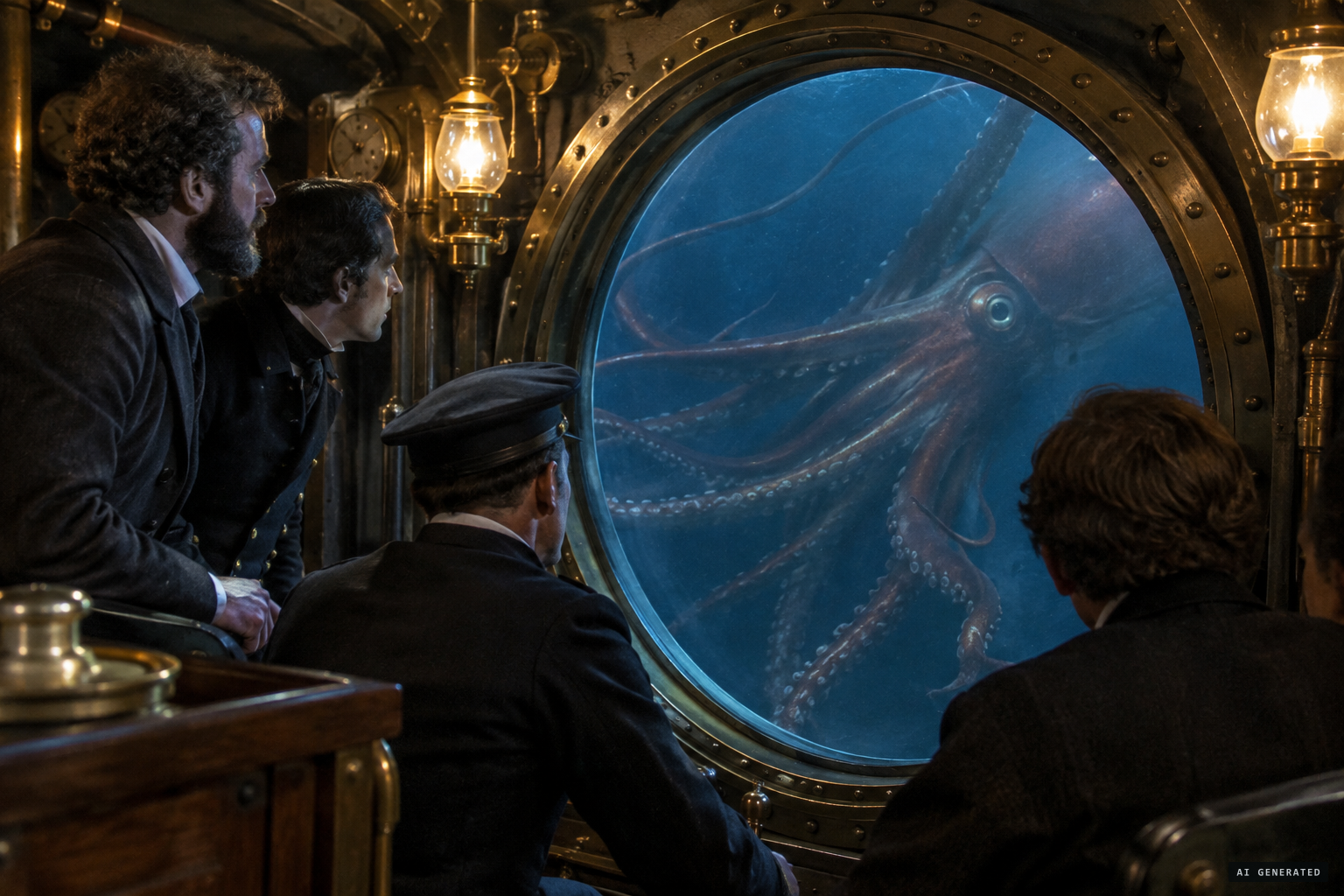 Jules Verne's poulps in Twenty Thousand Leagues Under the Seas