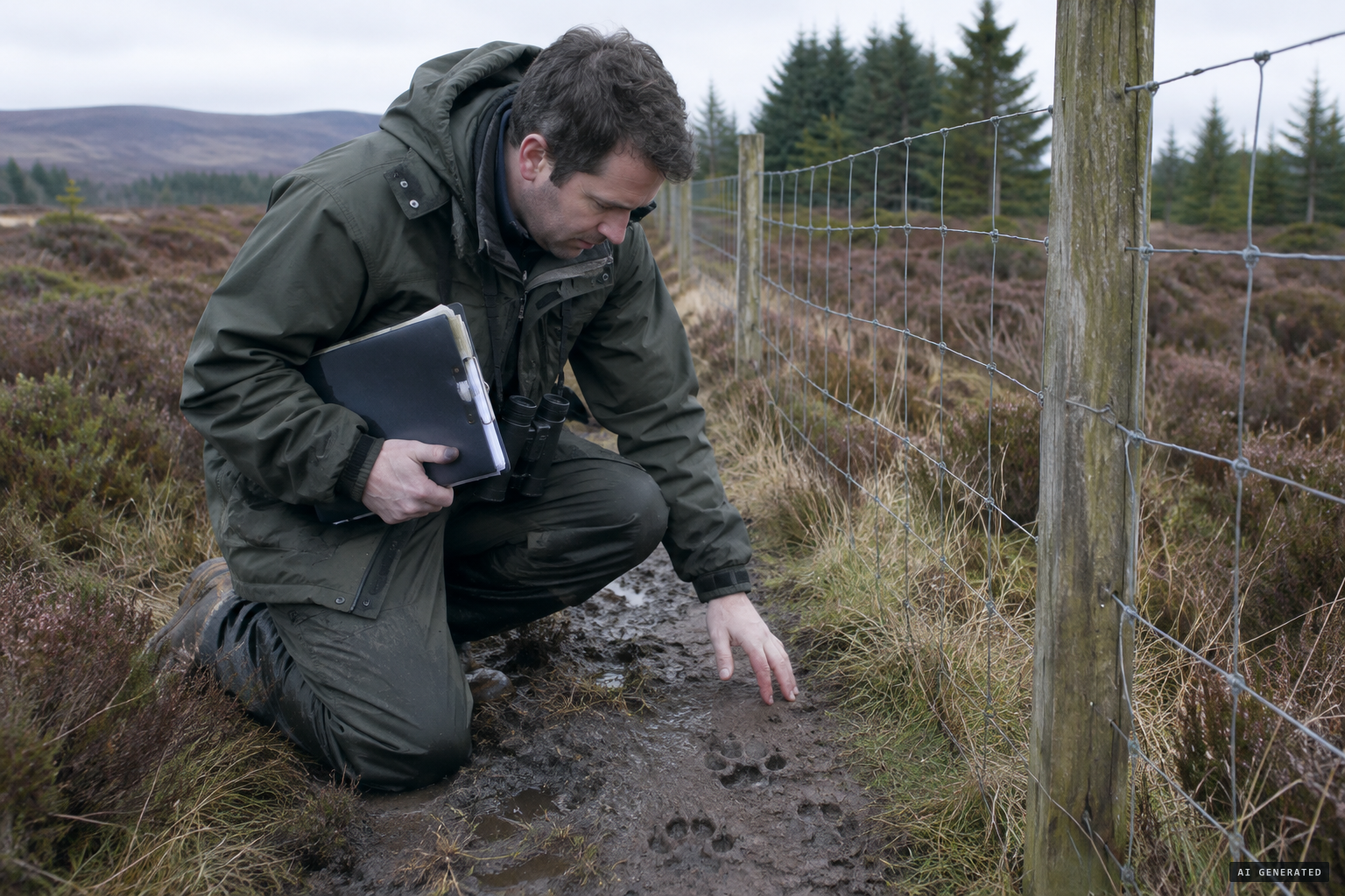 Scottish Natural Heritage searches for the cat, which was never found