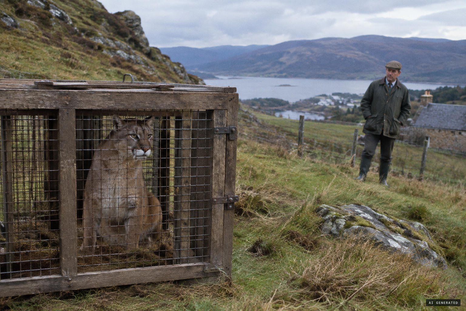 Felicity the puma, captured in Inverness-shire in 1980
