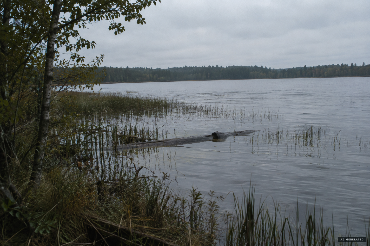 A waterlogged timber that could drift and sink from view