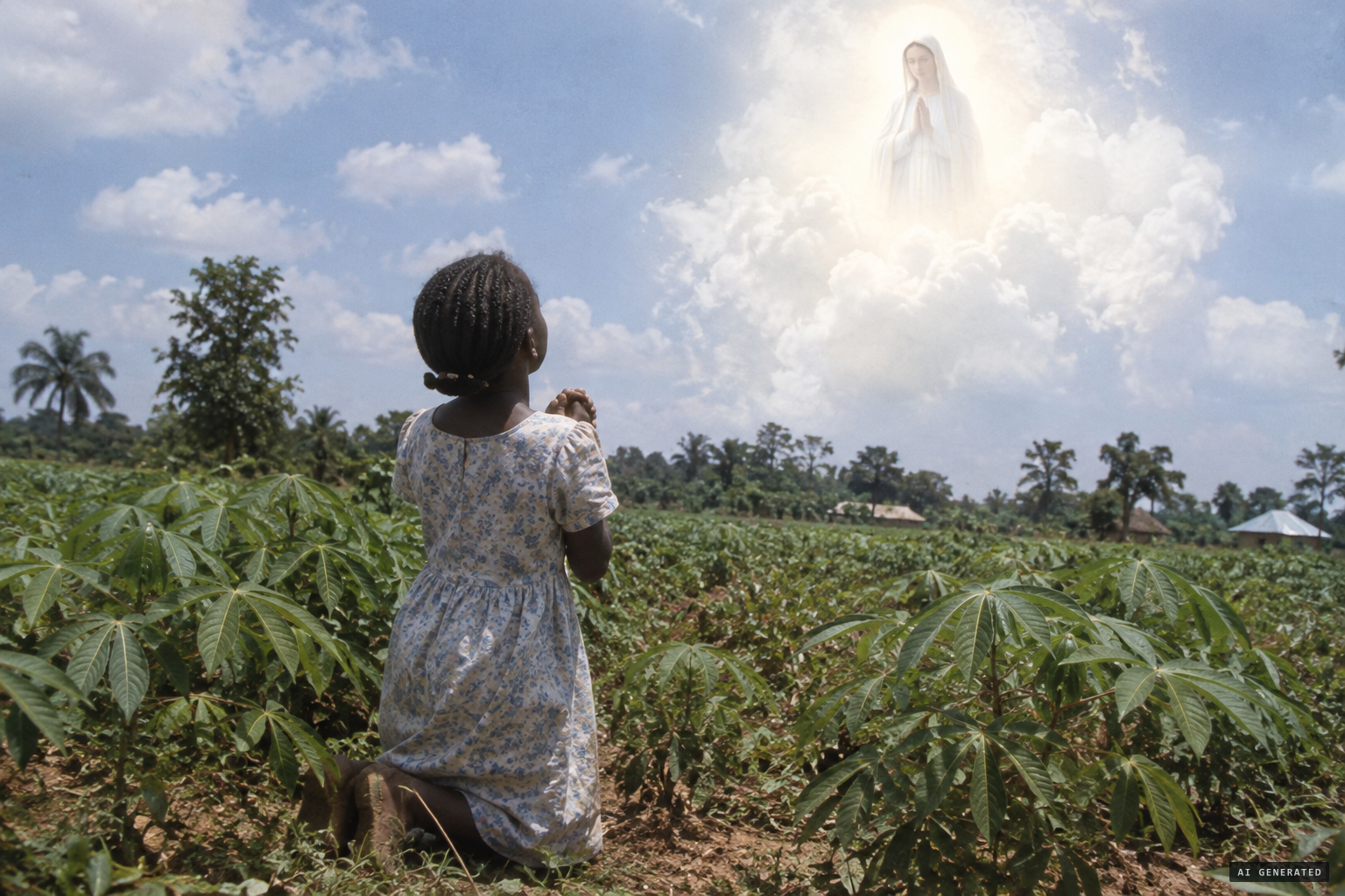 Christiana speaks to the figure, who calls herself the Blessed Mother