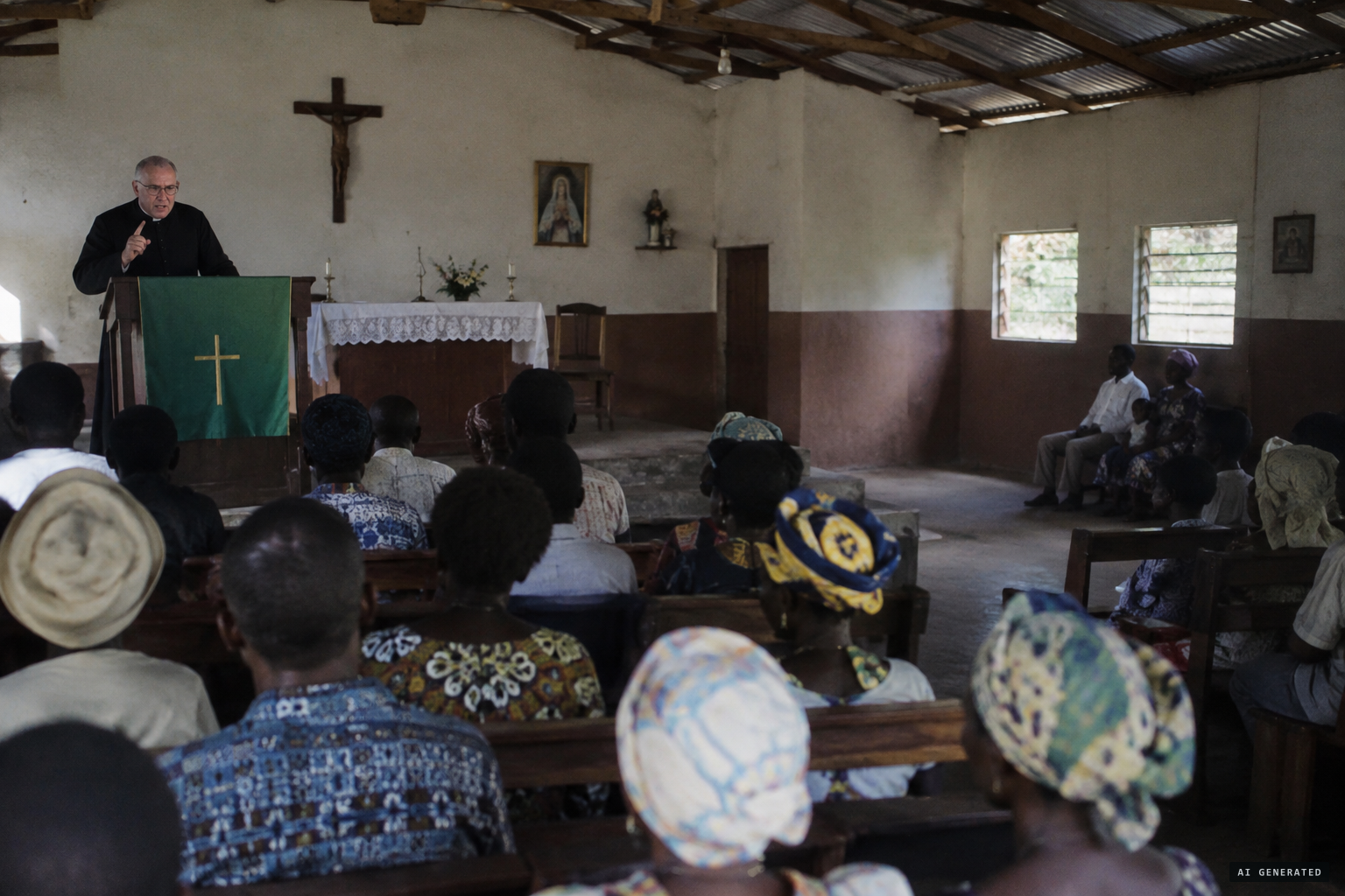 The parish priest publicly rebukes Christiana and blames an evil spirit