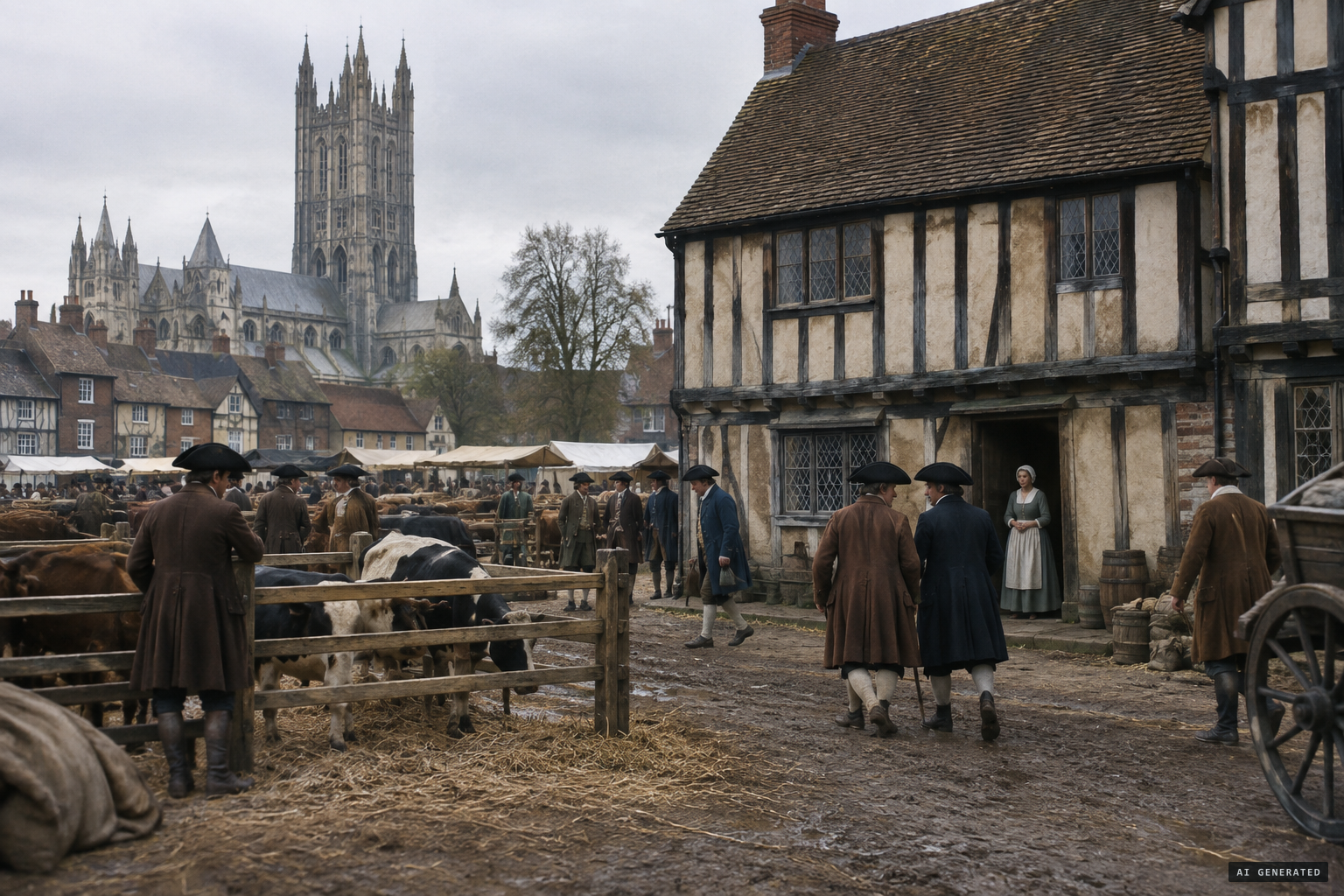 Mrs. Bargrave's house in Canterbury, facing the beast-market
