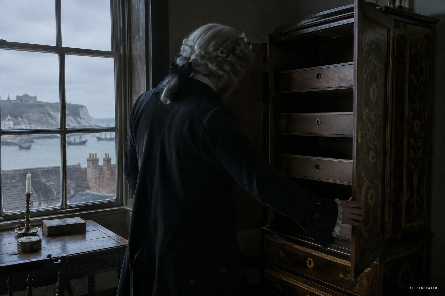 The cabinet is opened and no gold is found