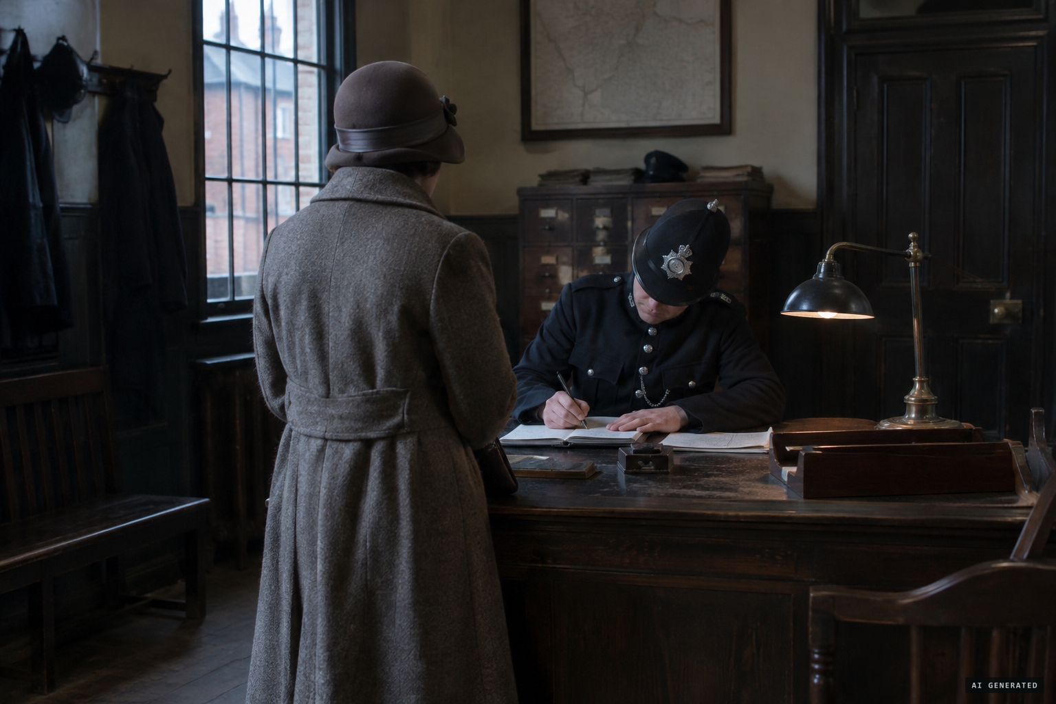 A woman reports the ghosts to the local police