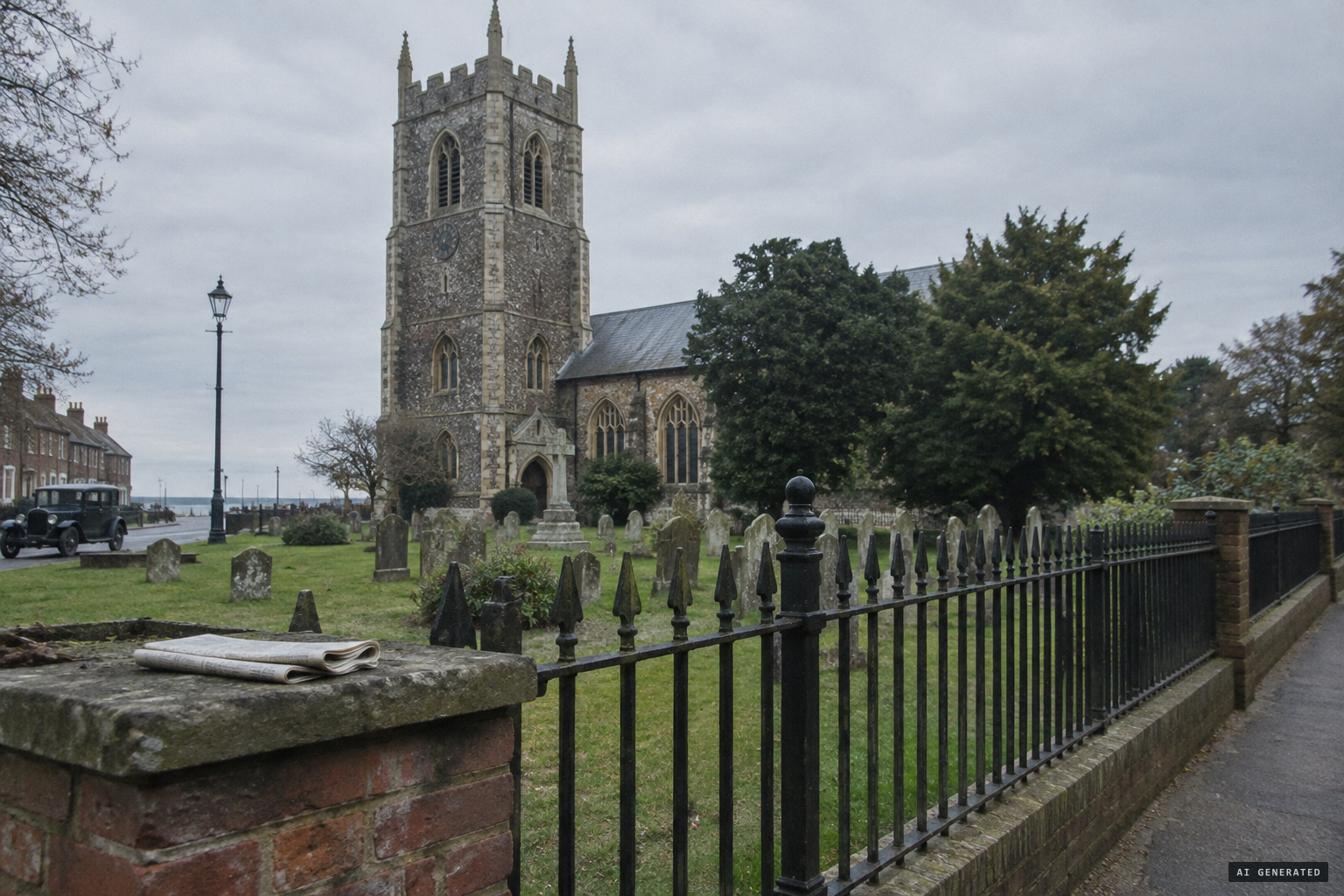 The churchyard after the scare, its story surviving only in retellings
